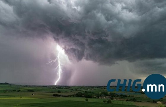 Өнөөдөр гэнэтийн аянга цахилгаантай аадар, мөндөрөөс сэрэмжлээрэй 