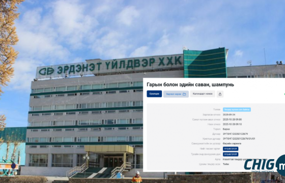 “Эрдэнэт үйлдвэр” ТӨҮГ ₮515 саяар гарын болон эдийн саван, шампунь авна