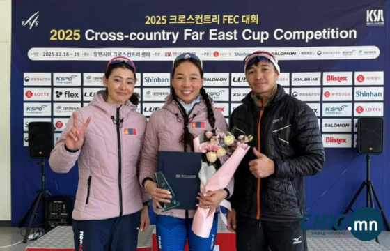 Э.Ариунтунгалаг гүйлтийн цанын олон улсын тэмцээнээс мөнгөн медаль хүртлээ 