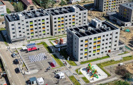 Шархад дэд төвийн 110 айлын ногоон орон сууцыг ашиглалтад орууллаа